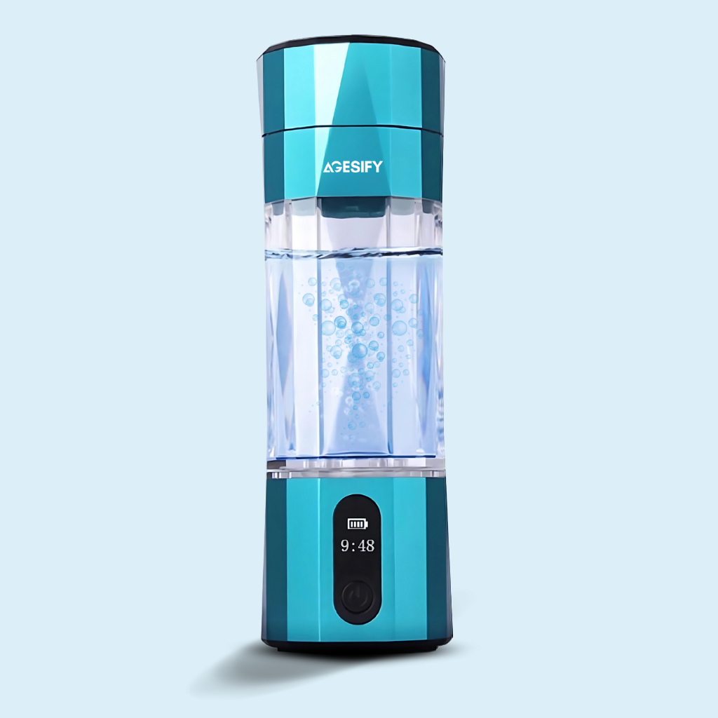 Quantum hydrogen water bottle with DuPont SPE/PEM technology and 5000+ PPB hydrogen concentration